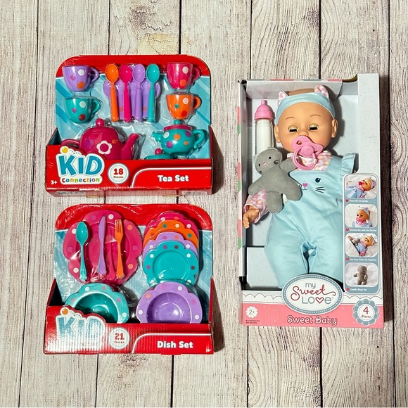 My Sweet Love Toys My Sweet Love Baby Doll Tea Set And Dish Set New